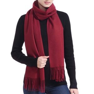 Lerdu Cashmere Blend Fringe Gift Boxed Scarf
